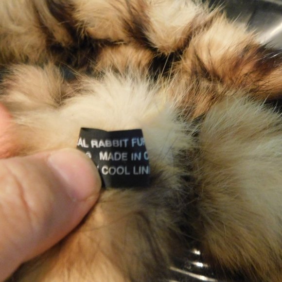 Multi- Color Rabbit Fur Stole - Picture 4 of 4